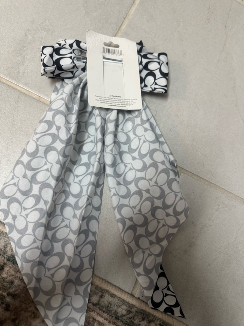 Black & White Bow hair clip or decorate bag - Picture 2 of 3